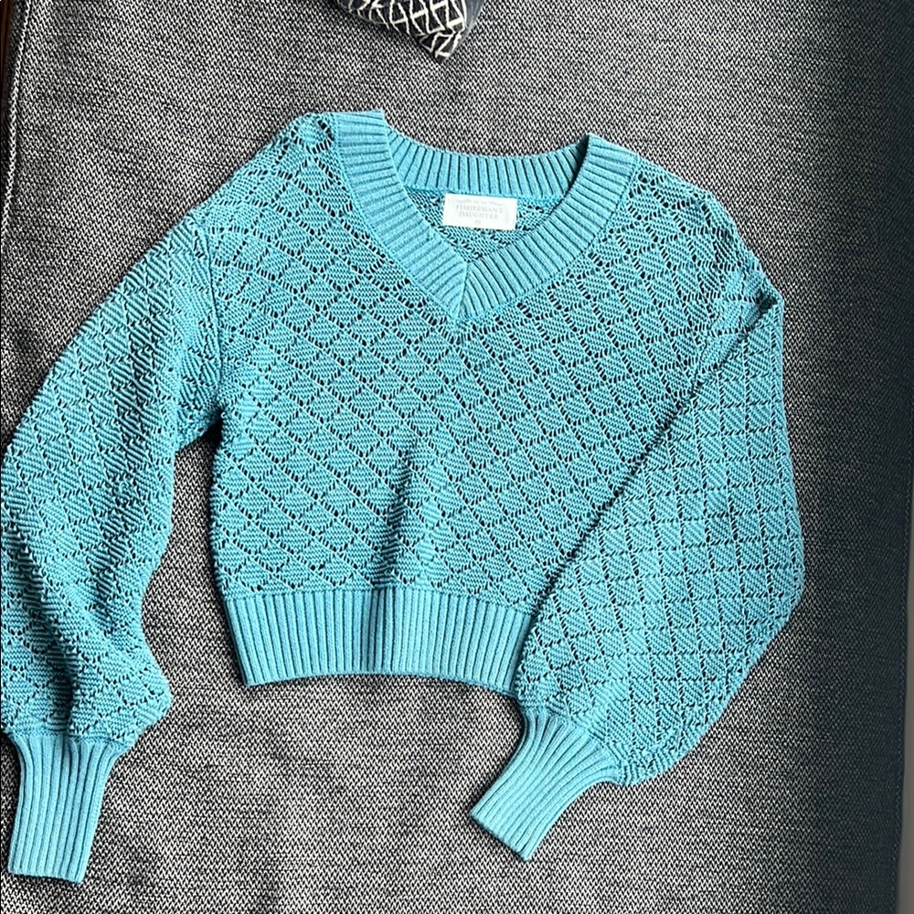 Teal Knit Women's Summer Sweater